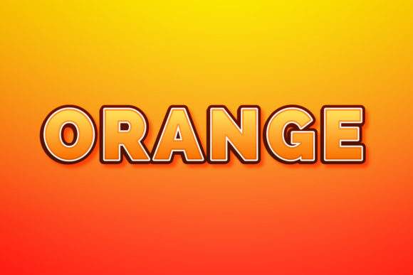 Cartoon Style Orange Text Effect for Adobe Illustrator
