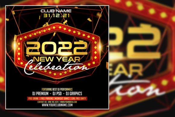 Dark New Year Celebration Social Media Font