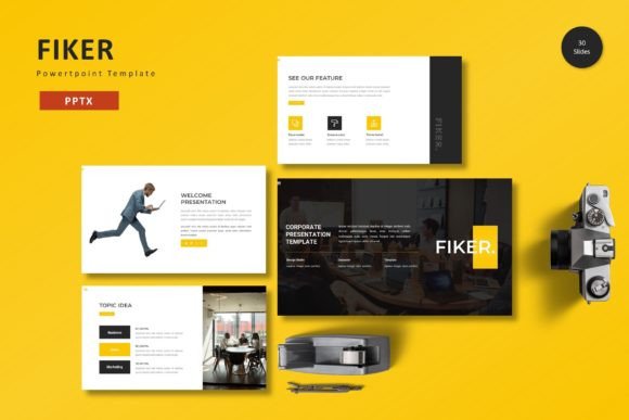 Fiker - Powerpoint Template: Professional Slides