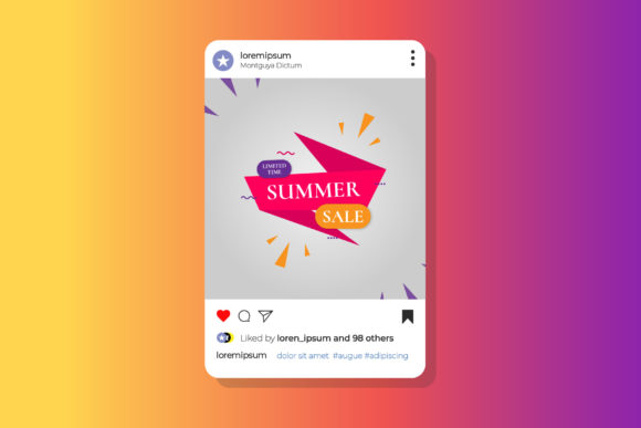 Flash Summer Sale Tag Banner Template
