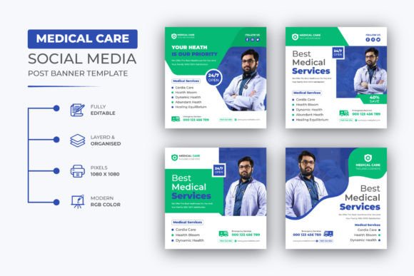 Medical Health Care Social Media Post: A Creative Design Template