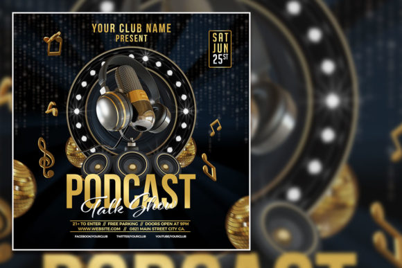 Modern Podcast Social Media Post & Feature