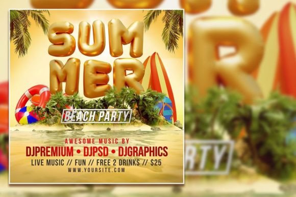 Summer Social Media Post Template