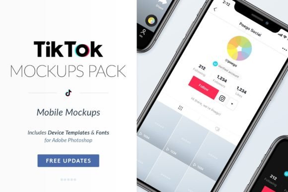 TikTok Mobile Mockups Pack: Perfect Your Profile in Seconds